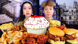 The Mystery Behind The quotGhost Mansionquot In Taiwan  Spicy Kimchi Fried Chicken Mukbang [upl. by Anirbaz]