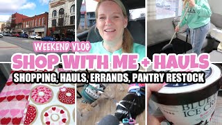 COME SHOP WITH ME WEEKEND VLOG SHOPPING HAULS ERRANDS PANTRY RESTOCK HOMEMAKING MOTIVATION [upl. by Hosbein164]