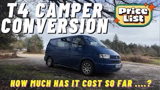 VW T4 camper conversion  How much has it cost so far   VANLIFE UK [upl. by Helenka800]