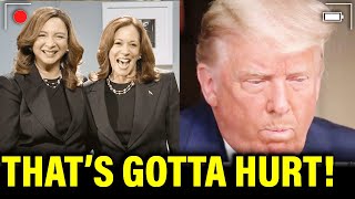 Watch Kamala SKEWER TRUMP in Surprise SNL Skit [upl. by Loy]