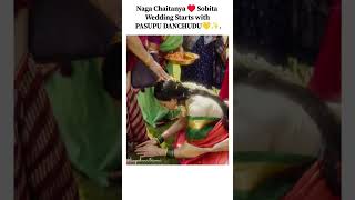 Naga Chaitanya ♥️ Sobita wedding starts 💛✨ ytshorts love wedding nagachaithanya sobhita chay [upl. by Bandler679]