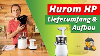 Hurom HP Entsafter Slow Juicer Aufbau und Lieferumfang [upl. by Assinna]