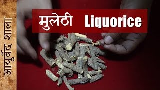 मुलेठी के फायेदे नुक्सान और उपयोग  Liquorice root information  Ayurved shala [upl. by Orozco]