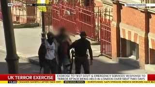 UK Police Test Terrorism Attack Response In London [upl. by Airdnax]