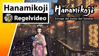 Hanamikoji  Regeln amp Beispielrunde [upl. by Nottarts]