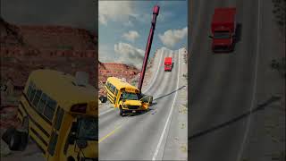 Cars amp School Buses vs Giant Hammer  BeamNGDrive [upl. by Doloritas]