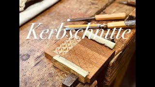 Kerbschnitte Grundlangen 👍 schnitzen lernen👨‍🔧Ornament schnitzen [upl. by Ailero]