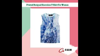 Buy Printed Desigual Sleeveless TShirt For Women exclusively at guocalicom [upl. by Reiners940]