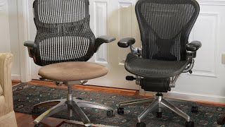 The Aeron Chair by Herman Miller Aeron chair and the Generation Chair by Knoll in 4k UHD [upl. by Tiduj442]