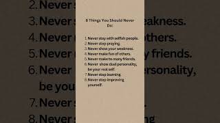 8 Things You Should Never Do neverdothis mindsetmatters sigmamindset fypviral lifelessons [upl. by Sivrahc]