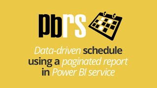 Tutorial Write a Data Driven Subscription Schedule Using a Paginated Report in Power BI Service [upl. by Alvin794]