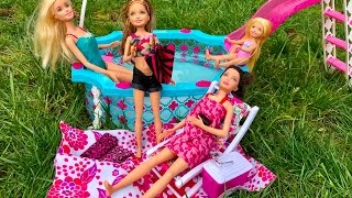 BARBIE SISTERS DAY SWIMMING POOL [upl. by Vicky65]