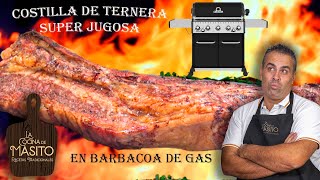 Costilla de ternera extra jugosa y super fácil en barbacoa de gas [upl. by Hadihsar]