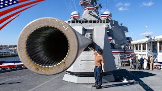 BIG GUN in Action The Power of the Mk 45 5Inch Naval Gun [upl. by Clorinda412]