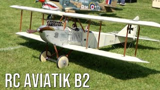 Beautiful Unique Scale RC Plane Aviatik B 2 Rare Model Flying At Flight Show [upl. by Lihka485]