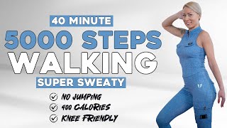 5000 STEPS FAST Walking Workout to Burn Fat amp Boost Your Mood No Repeats Knee Friendly [upl. by Runkel]