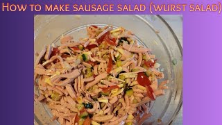 How to make sausage salad German wurst salad sausage salad vegetables saladsausage wurst [upl. by Eirb]