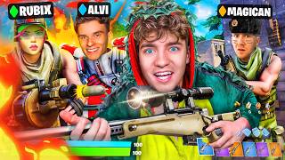 Die ROLLEN CHALLENGE mit ALVI RUBIX und MAGICAN in FORTNITE 🤣😭 [upl. by Kcirednek466]