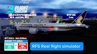 RFS  Real flight simulator Singapore airlines Kula lampur intl to Perth intl Boeing 777200FHD [upl. by Ader618]