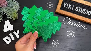 4 DIY Christmas Craft Ideas 🎄 Christmas decorations [upl. by Anirtek]