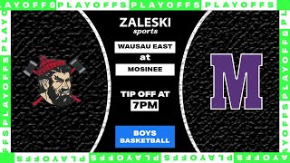 Wausau East at Mosinee  2021 WIAA Playoff Boys Basketball [upl. by Anairo]