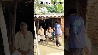 Monkey prank🐒 baba to serious hi ho gye 🤠 shorts ytviral prank chhotuvines6 comedy [upl. by Farly]