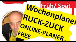 Wochen Dienstplan RuckzuckSchichtplaner Free Online Planer [upl. by Nivahb]