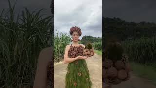 Are the pine leaves and pine cones found in the mountains beautiful Rural Fashion Show Original [upl. by Matelda980]