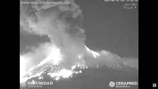 March 18 2019  Popocatepetl Explodes  Popocatepetl Volcano Mexico  2138 [upl. by Beffrey]