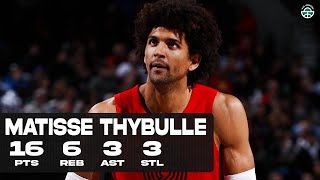 MATISSE THYBULLE SEASON HIGH DROPS 16PTS vs THUNDER FULL HIGHLIGHTS [upl. by Sung]