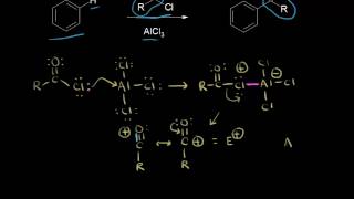 FriedelCrafts acylation  Aromatic Compounds  Organic chemistry  Khan Academy [upl. by Ennagem335]