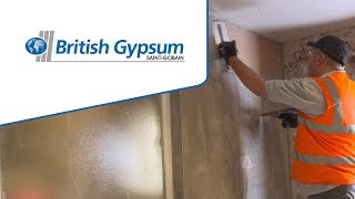 How to apply a twocoat plaster  British Gypsum [upl. by Airehc]