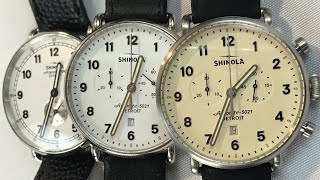 Shinola the Canfield Chrono with Cream Dial and 43mm Brushed Case review and comparison [upl. by Rie]