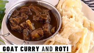 GOAT CURRY AND ROTI  Jehan Can Cook  Guyanese Recipes [upl. by Purse]