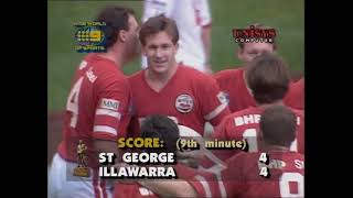 Winfield Cup 1992 Major Preliminary Final  St George Dragons VS Illawarra Steelers [upl. by Neyuq]