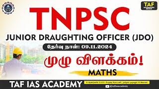 🔴 TNPSC JDO 2024  Question Paper Explanation  Maths  Exam Date 09 Nov  TAF IAS ACADEMY [upl. by Merce886]