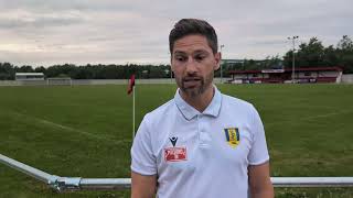 Ian Richards talks after the 20 win over Wombwell Town [upl. by Allekram]