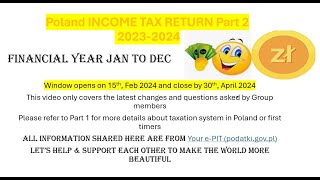 Poland Income Tax Return part 2  2024  PIT 11  Tax Relief  Check Description [upl. by Marylin]