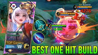 LAYLA INSANE ONE HIT BUILD IN RANKED GAME 💥Build Top Global Layla 2024  Mlbb [upl. by Tehc813]