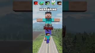 NOOB vs PRO vs HACKER vs HEROBRINE Car jump challenge 😎🚗 shorts beamngdrive [upl. by Kruger]