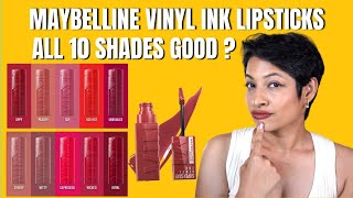 New Maybelline Vinyl Ink Lipsticks All 10 Shades  JoyGeeks1 [upl. by Bates]