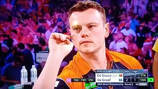 Jeffrey de Graaf broke 9 Darter  World Championship Darts 2024 [upl. by Mulligan140]