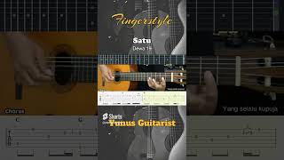 Satu  Dewa 19  Fingerstyle Guitar Tutorial  TAB amp Lyrics [upl. by Weissman]