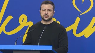 Ukraines Zelensky calls Vladimir Putin Hitler part two  AFP [upl. by Tennaj]