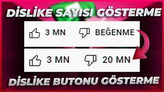 YouTubeda DİSLİKE Sayısı Nasıl Görülür  Youtube Dislike Sayısı Nasıl Gösterilir [upl. by Cohby992]