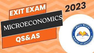 microeconomics ABVM exitexamquestions  economics freshman [upl. by Esinehs]