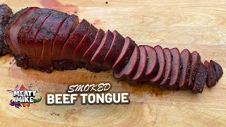 Smoked BEEF TONGUE on the Grilla Grills Silverbac  How to Cook Cow Tongue LENGUA [upl. by Ahtan145]