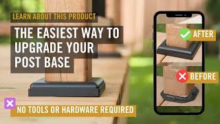 Upgrade the look of your post bases  No tools or hardware needed  Learn About Our Product ADPBS [upl. by Kegan]