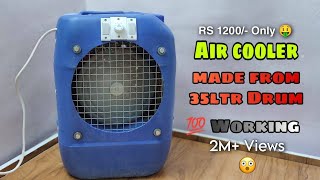 How to make Air cooler at home  35ltr Drum air cooler  Hand made air cooler  air cooler [upl. by Cohl855]