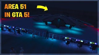 Area 51 In GTA 5 Project Save The Aliens Mod [upl. by Shiller]